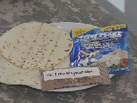 First Strike Ration Tuna pouch, Flour tortillas, and Fat-free Mayonnaise