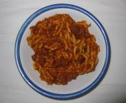 Spaghetti with Meat Sauce Entrée in bowl